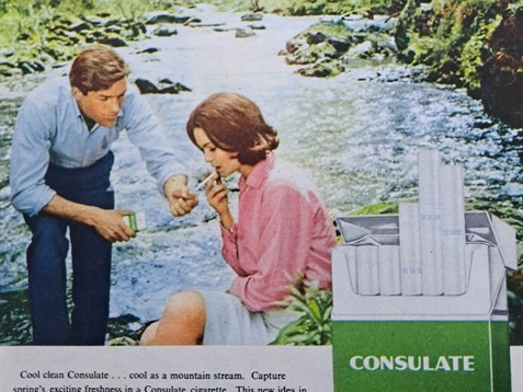 consulate cigarettes 1965 Advertisement - Cool as a mountain stream Another one of my all